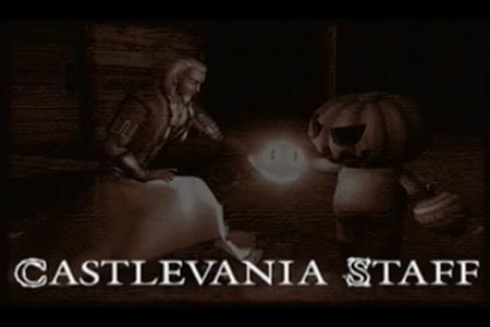 When you complete Castlevania Lament of Innocence with Pumpkin you get a series of still images of pumpkin during his quest.  In this frame you see Rinaldo enchnting pumpkins puppet.