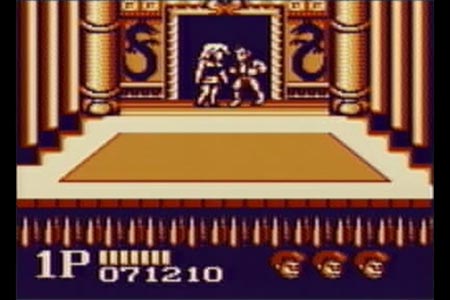 This is the scene in my double dragon no deth long play where you rescue Marion after defeating the final boss. As you can see I still have three reserve lives in the bottom right corner of the screen.
