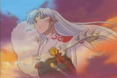 Sesshomaru is shown as a visage in the sky that appears when Kaname looks up during the ending.