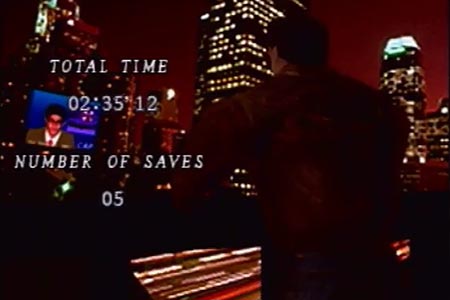 A screenshot showing the final rating screen for resident evil director's cut.  It shows that I have played the game for a total time of 2:35:12 and have 5 total saves.