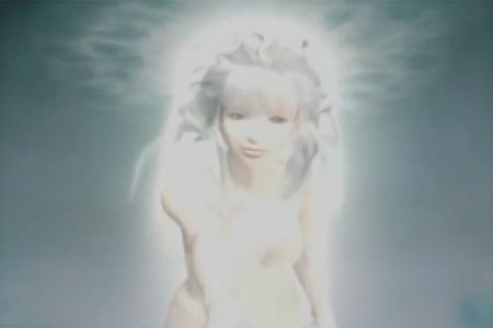 On shadow hearts covenant you see Alice as an angle form that frees your soul at the end of the game on the good ending.  In this picture Alice is decending upon Yuri from the sky.