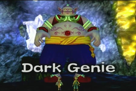 The dark genie is the last boss you have to fight to complete the second and final ending of dark cloud 2.